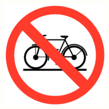 Pictogramme Interdit aux vélos